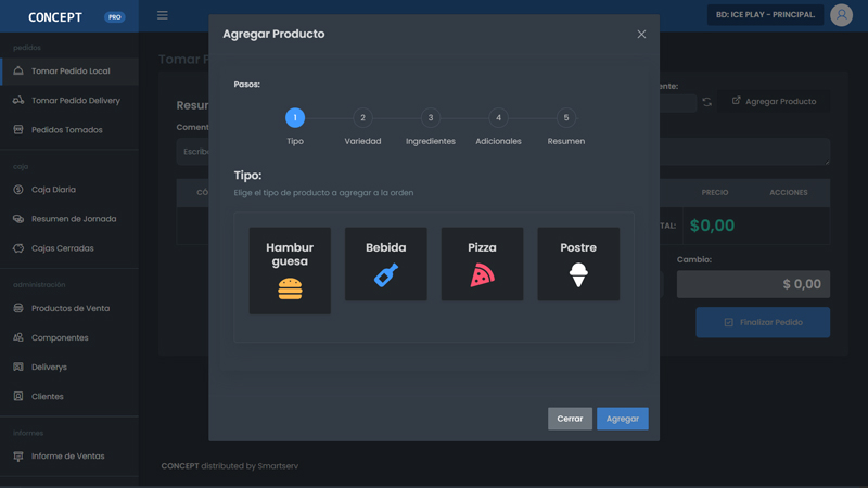 Toma de Pedidos (Versión Restaurantes)